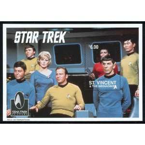   , McCoy, Sulu, Chekov, Uhura   Souvenir Sheet St. Vincent Stamps 2246