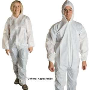  PE Coated Polypropylene Coveralls with Elastic Wrists and 