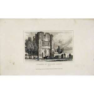  Remaing Of Malling Abbey Kent Dugdale C1845 Old Print 
