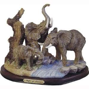   The Joy Of A Family   Wild Elephants 8X10 Figurine