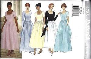 UNCUT Vintage Butterick Sewing Pattern Evening Gown Dress 4783 Formal 