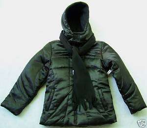 NWT Girls Black Winter Coat Arizona Jean Company 14 L  