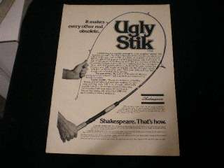 1977 Shakespeare Ugly Stik Fishing Rod Ad Others Obsole  