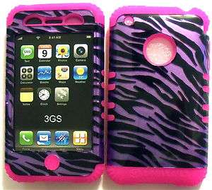   Silicone Apple iPhone 3G 3GS Hybrid 2 in 1 Rubber Cover Case  
