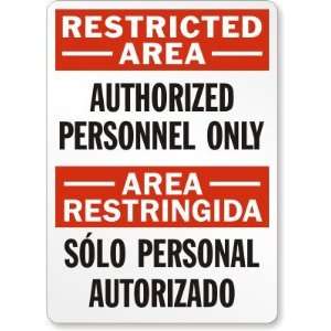   Personal Autorizado Laminated Vinyl Sign, 5 x 3.5