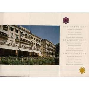  Hotel Europaischer Hof Brochure Baden Baden Germany 1960s 