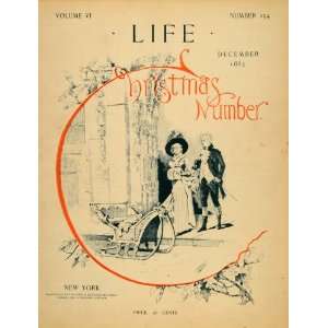  1885 Cover LIFE December Christmas Edition Sleigh Ride 