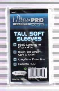 1000) Ultra Pro Tall Soft Card Sleeves Widevision  