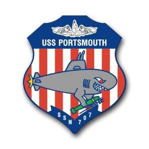  US Navy Ship USS Portsmouth SSN 707 Decal Sticker 3.8 