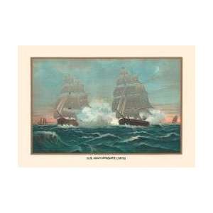  US Navy Frigate 1815 28x42 Giclee on Canvas