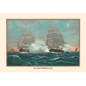  U.S. Navy Frigate 1815 12x18 Giclee on canvas