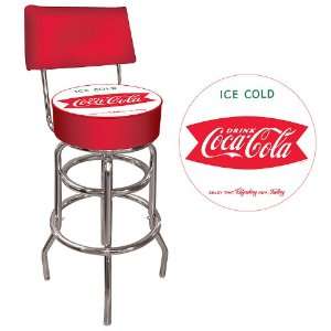   Coca Cola Coke Pub Stool with Back   Ice Cold Design 
