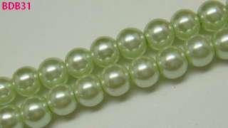 140pcs 6mm Aqua Faux Pearl Glass Round Charm Loose Craft Beads BDB31 