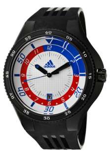 Adidas Watch ADP4029 Mens Silver Grid Textured Dial Black 