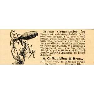   Vintage Ad A.C. Spalding Home Gymnastics Exercise   Original Print Ad