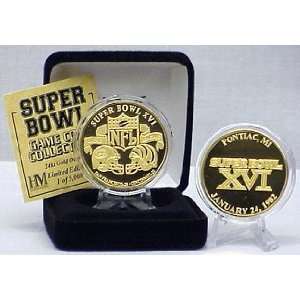  24kt Gold Super Bowl XVI Flip Coin
