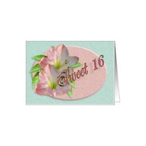  Sweet 16 party invitation flowers Card Toys & Games