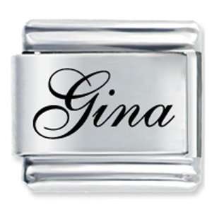    Edwardian Script Font Name Gina Italian Charm Pugster Jewelry