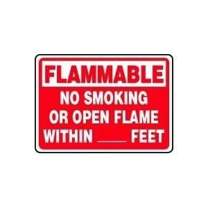  FLAMMABLE NO SMOKING OR OPEN FLAMES WITHIN ___ FEET 10 x 