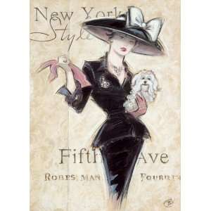    Wood Mounted Rubber Stamp New York Socialite