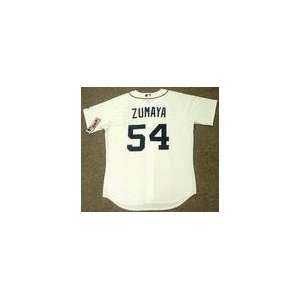 JOEL ZUMAYA Detroit Tigers Majestic Athletic AUTHENTIC Home Baseball 