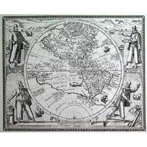  Western Hemisphere (1596) by Johan Theodore De Bry. Best 
