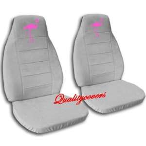 Complete set of Silver Flamingo seat covers for a Jeep Wrangler YJ 