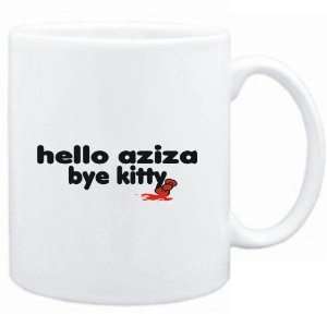  Mug White  Hello Aziza bye kitty  Female Names Sports 