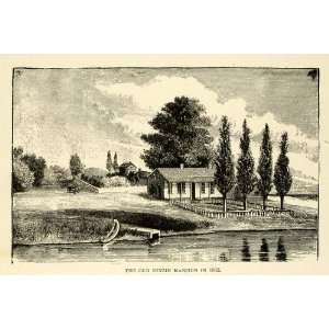 1893 Print John Kenzie House 1832 Chicago River Jean Baptiste Point du 
