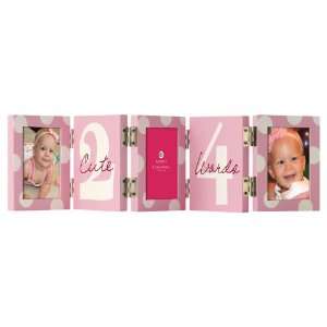   540430 Baby 2 Cute 4 Words Hinged 3Opg Picture Frame