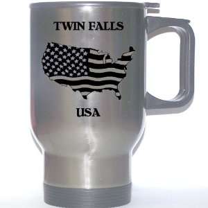  US Flag   Twin Falls, Idaho (ID) Stainless Steel Mug 