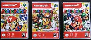 N64 *NO GAME* Mario Party 64, One, Two, Three 1 2 3 NEW Game Cases 