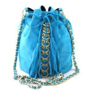   2012 w/Tags Authentic MK Totem Aqua Turquoise Pierced Pouch Handbag
