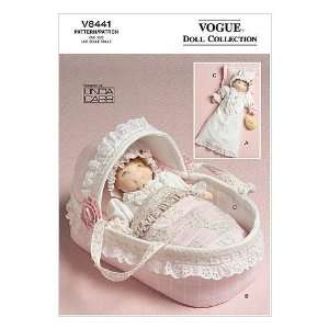   V8441 ~ BABY DOLL, CARRIER, QUILT + PILLOW, NIGHTGOWN 