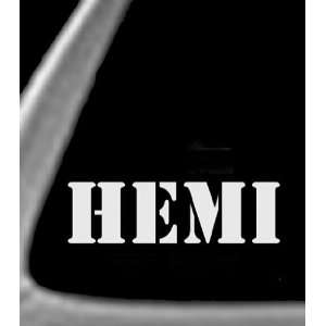 HEMI White 6 Vinyl STICKER / DECAL (Car,Truck,Engine 