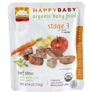  Happy Baby  Beef Stew, Stage 3 Meals, (7+ Months), 4oz 