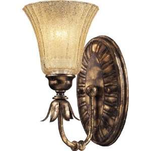  1 Light Wall Sconce In Burnt Gold Leaf Finish
