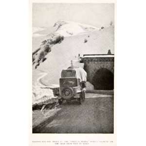  1928 Print Tunnel Road Automobile Nice Turin Italy Travel 