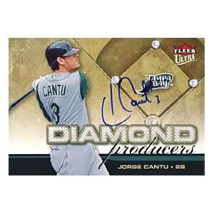  Jorge Cantu Autographed / Signed 2006 Fleer Tampa Bay Rays 