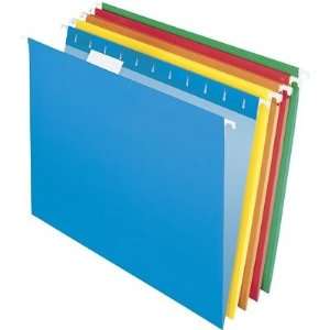 com Quill Brand Colored Hanging File Folders Letter Size, Assorted Co 