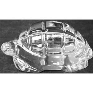  Baccarat France Clear Crystal Turtle Tortoise Paperweight 