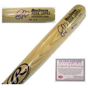 Jose Lopez Seattle Mariners Autographed Rawlings Game Model Bat with 