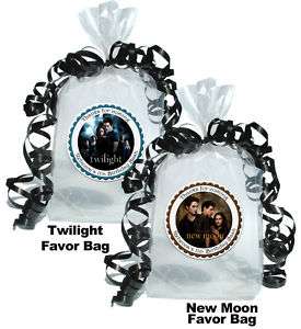 12 TWILIGHT ECLIPSE Party Favor Bags Stickers Ribbon  
