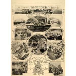  1906 French Ad Lorraine Dietrich Luneville Car Factory 