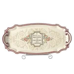 Grasslands Road Winter Settings 15 3/4 Inch by 7 1/4 Inch Cheese Tray 