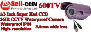 CCTV D/N Outdoor 600TVL CCD security Camera High Resolution 