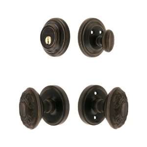   Victorian Knobs Keyed Alike in Oil Rubbed Bronze with 2 3/8 Backset