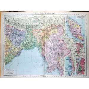  1935 Map Indian Empire Delhi Calcutta Archipelago Malay 