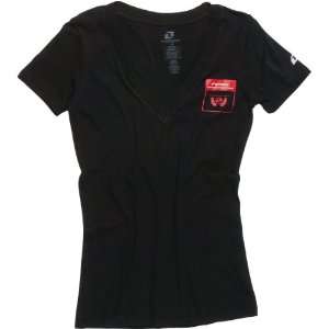 One Industries Honda Gravel Womens Vneck Fashion Shirt/Top   Black 