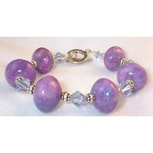  Dyed Chryscola Purple Round Stones Bracelet Everything 